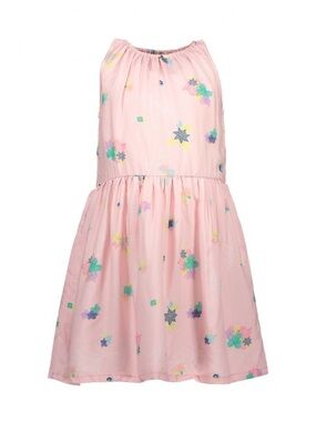 Girls' Pink Floral Dress - Summer Casual Twirl